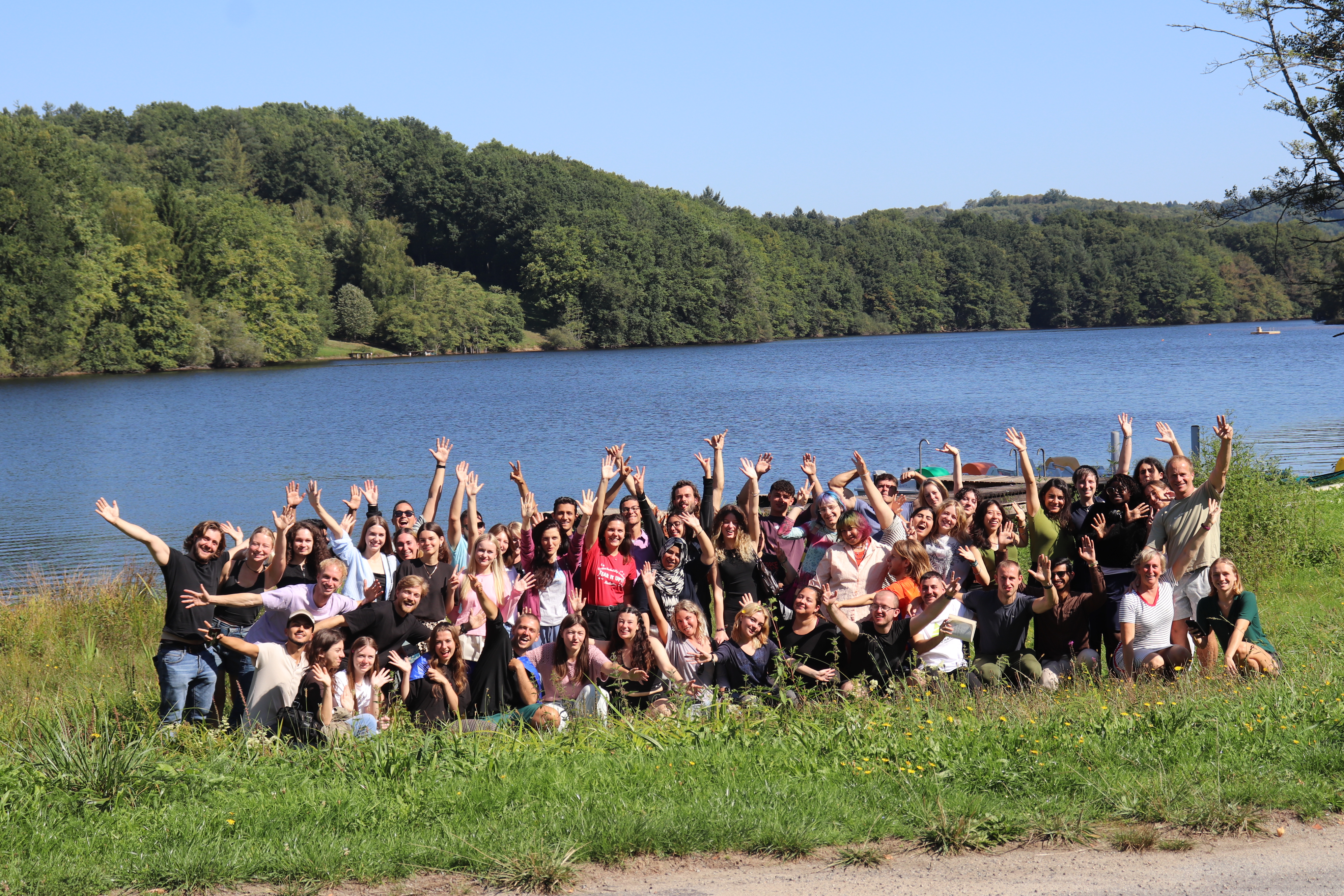 Last year's group by the lake